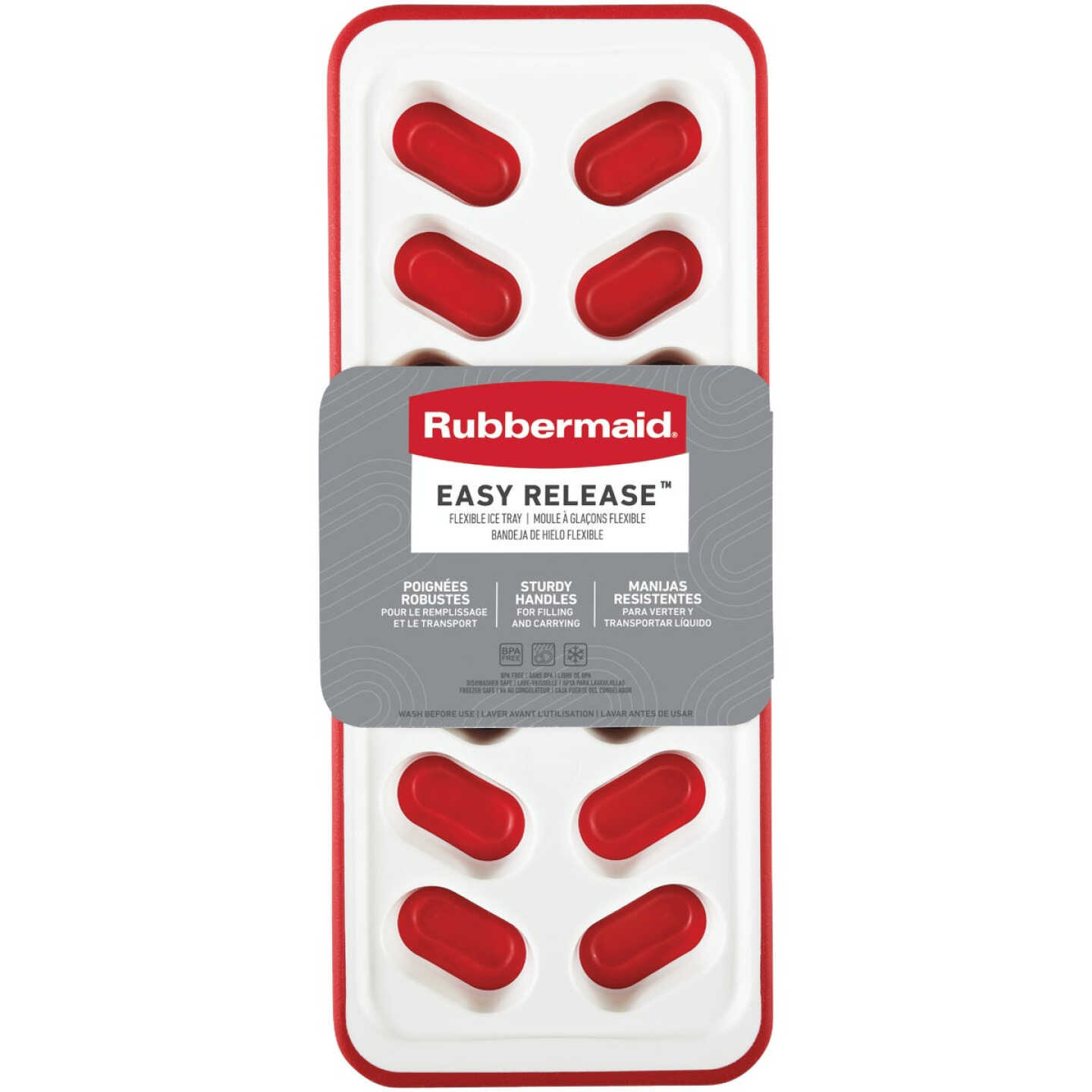 Rubbermaid Easy Release Flexible Dual-Material Ice Cube Tray - Kenyon Noble  Lumber & Hardware