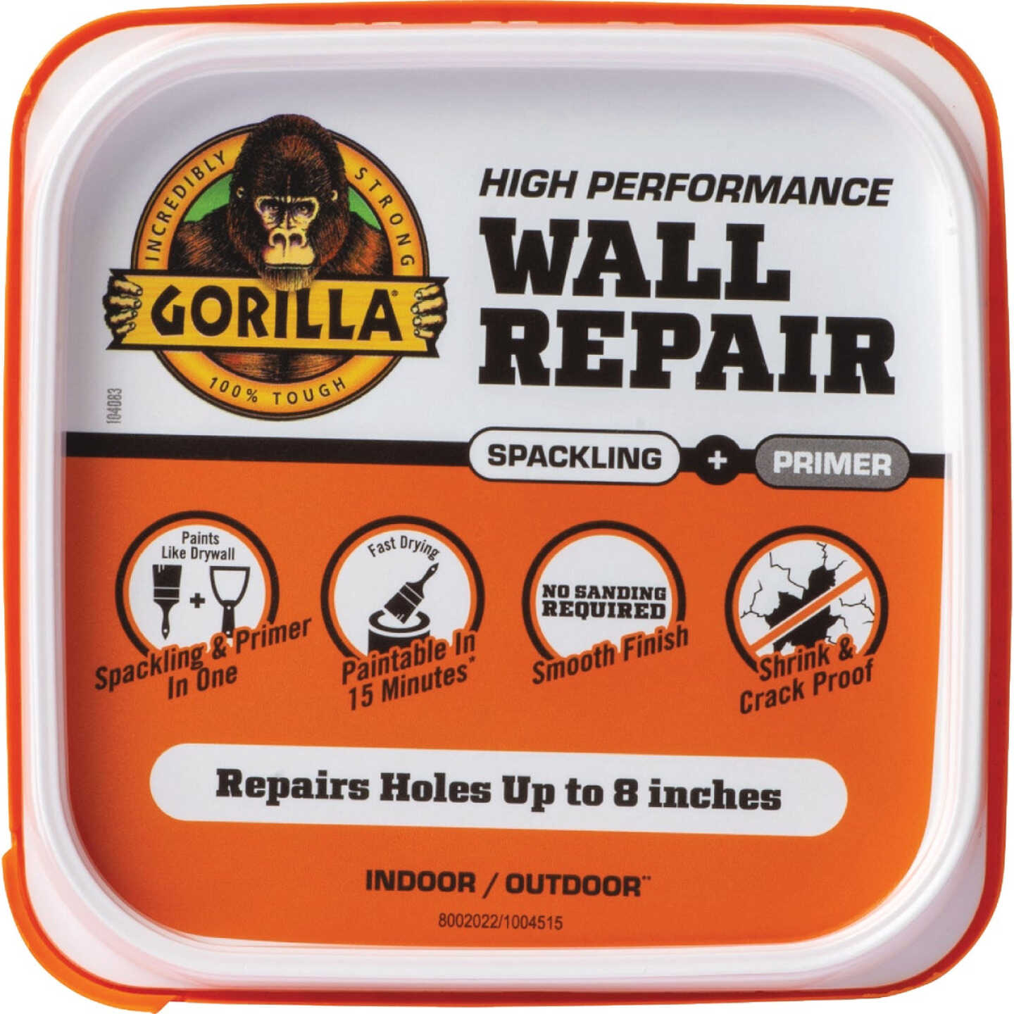 Gorilla Wall Repair 8-oz Interior/Exterior White Spackling Kit in